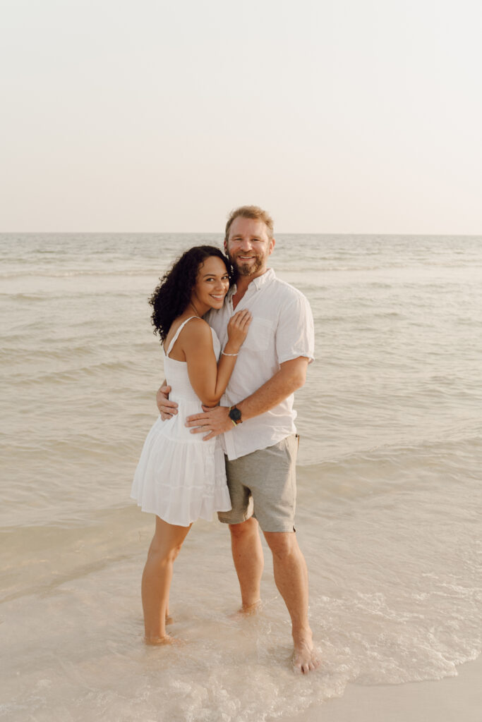 Couple at beach photoshoot