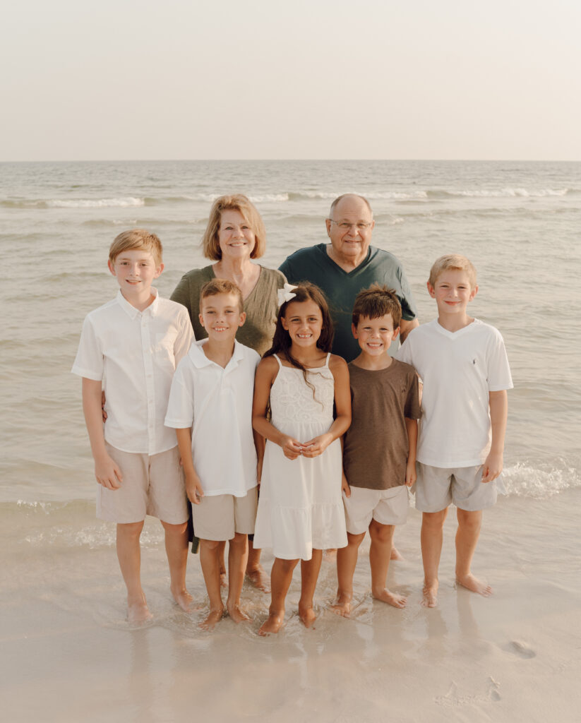 Family at beach photoshoot