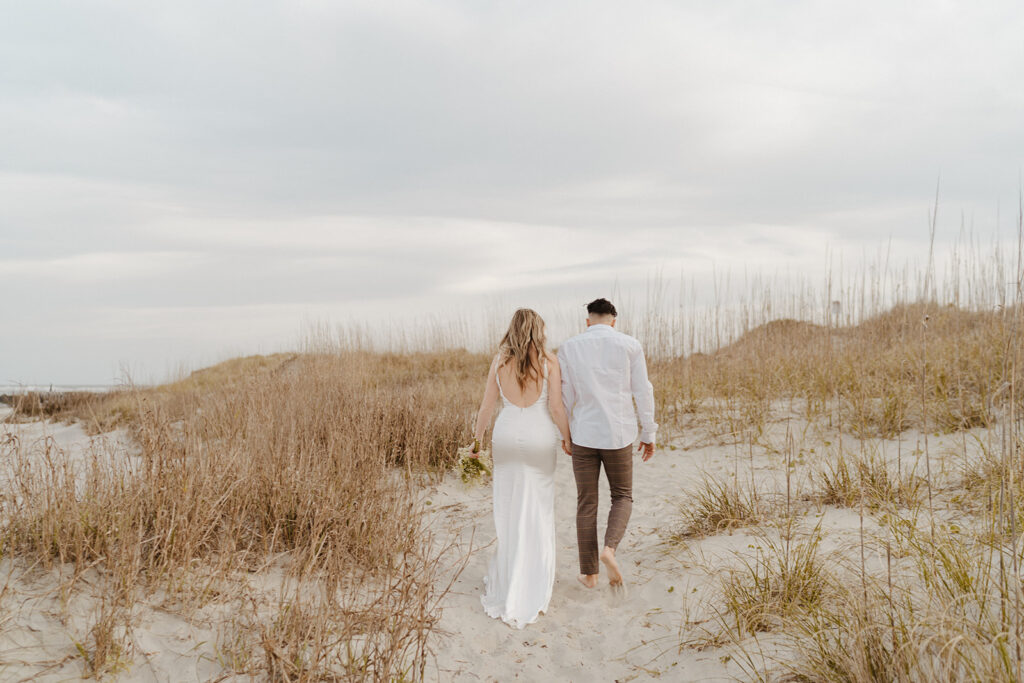 Beach elopement at Folly Beach South Carolina, United States