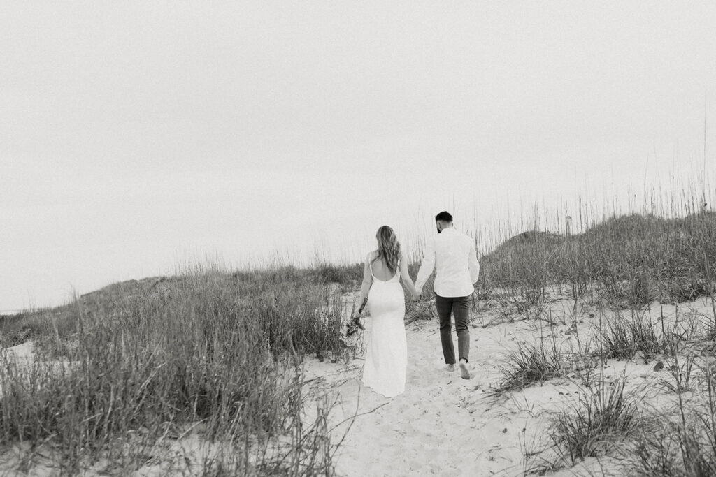 Couple at Beach elopement at Folly Beach