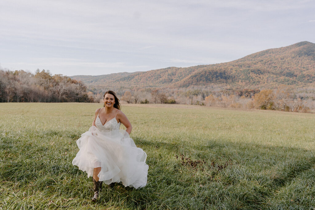 bridals for great smoky mountains elopement