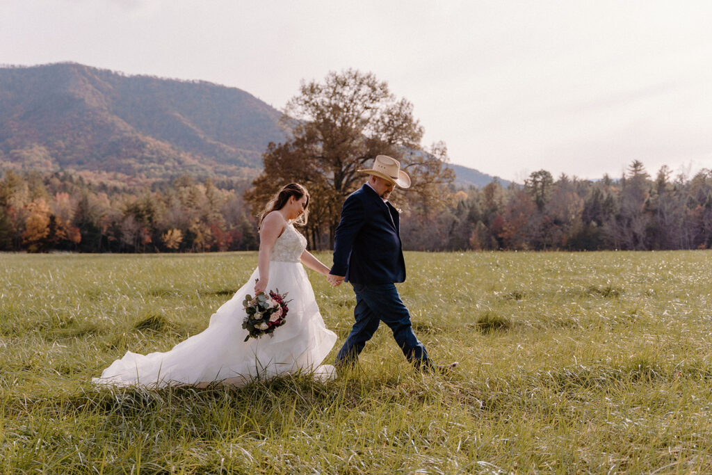 elopement portraits in cades cove Tennessee