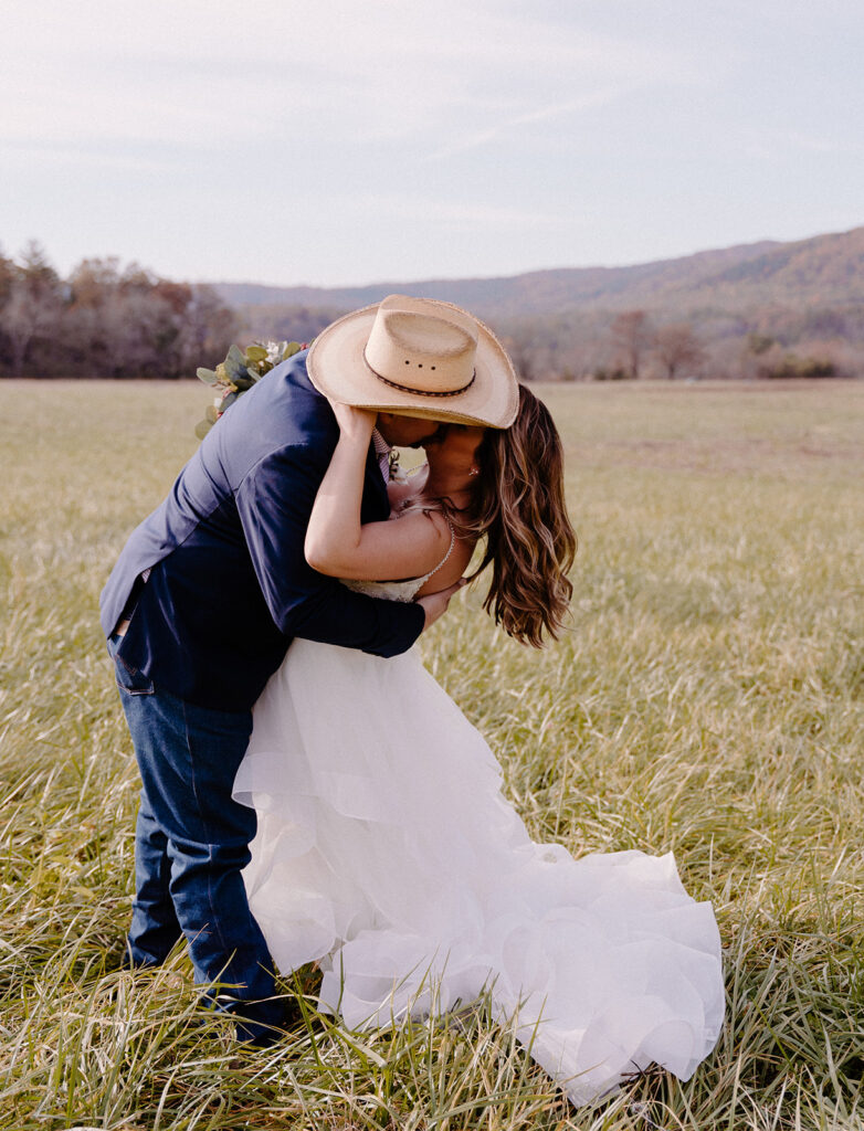 elopement portraits in cades cove Tennessee
