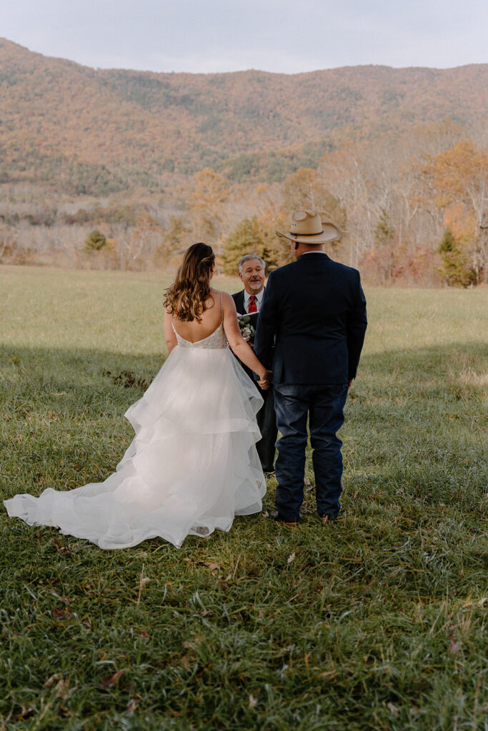 great smoky mountains elopement ceremony