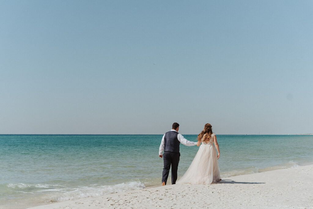 bride and groom beach wedding photos for trash the dress photoshoot