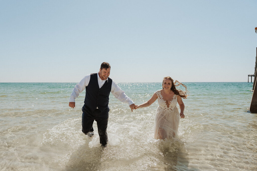 beach wedding photos trash the dress photoshoot