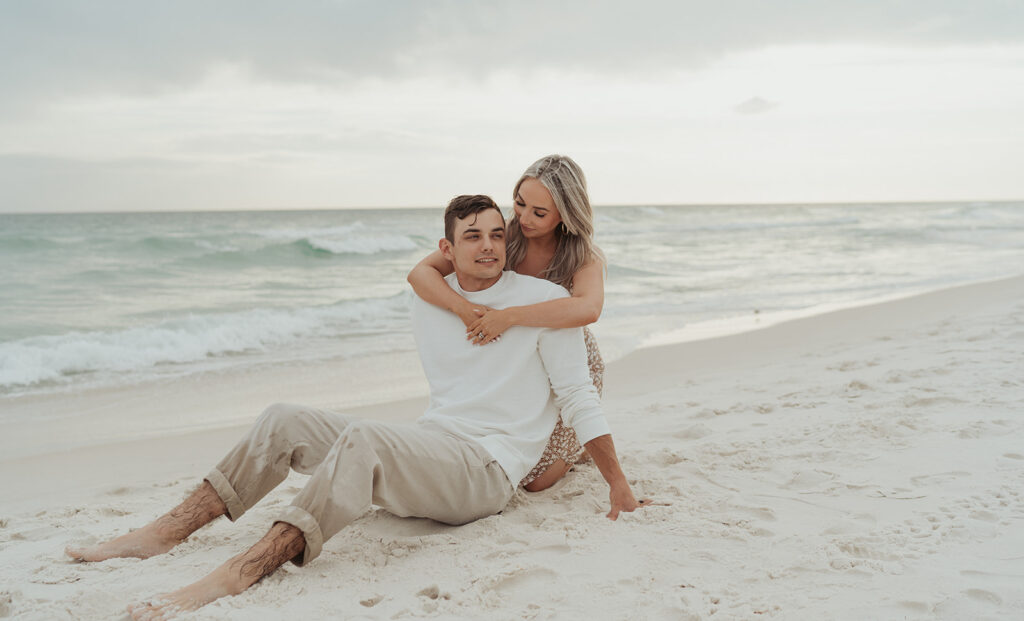 seaside florida engagement photos on the beach 30A engagement session