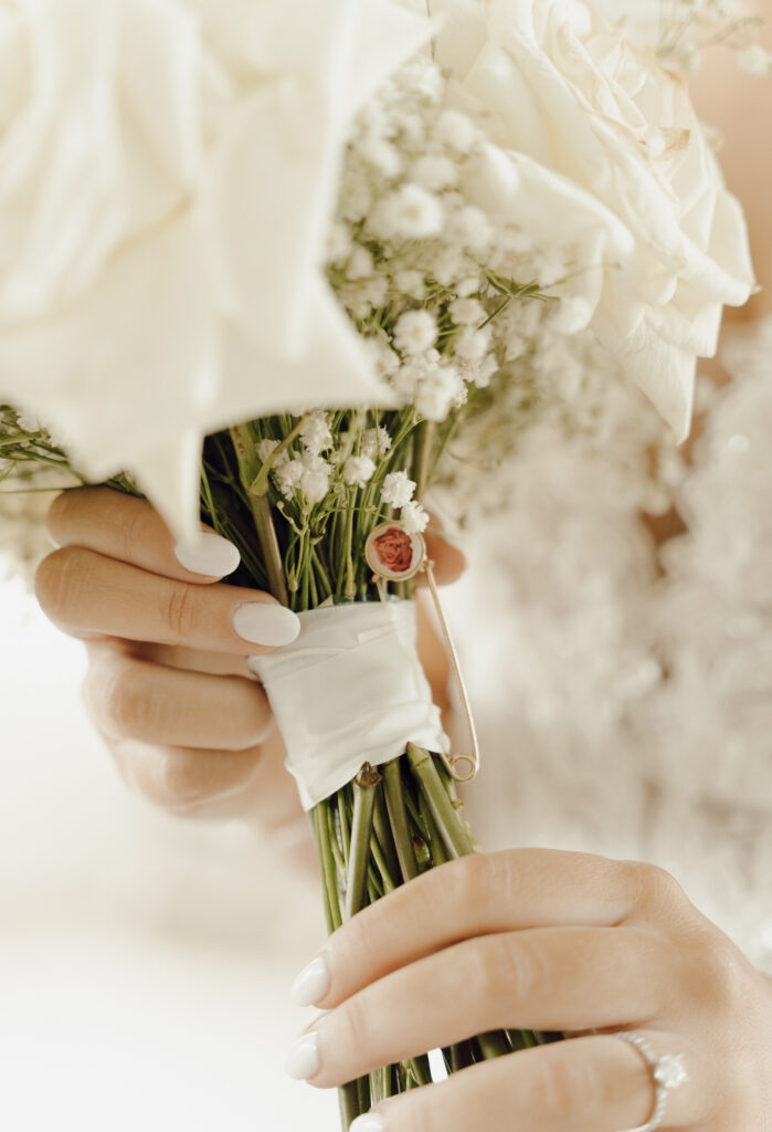 white luxurious wedding florals