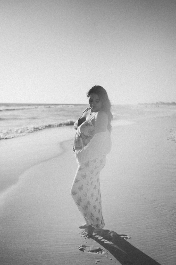 sunset gender reveal photos florida maternity photographer