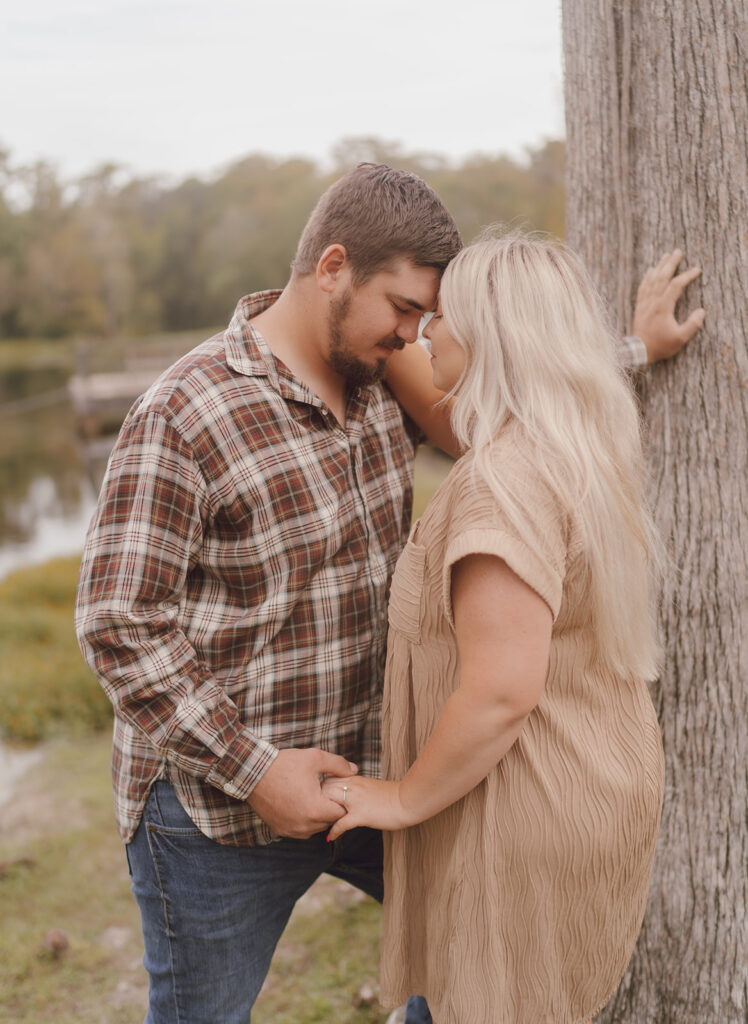 wakulla springs photographer fall engagement photos candid poses