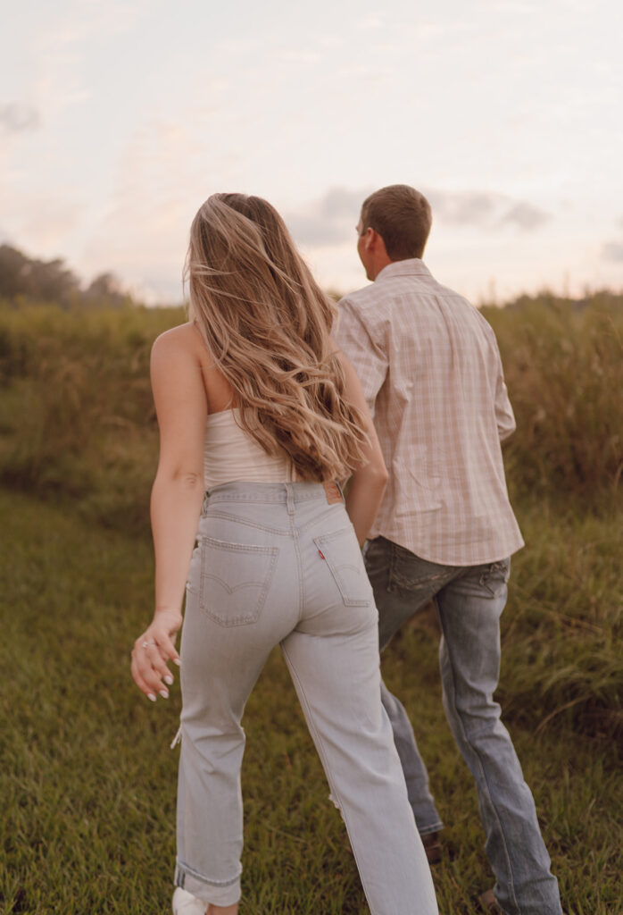 unique and romantic couple poses for tallahassee engagement photos