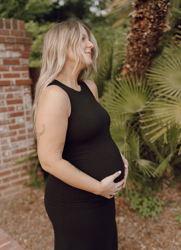 maternity portraits during golden hour in florida