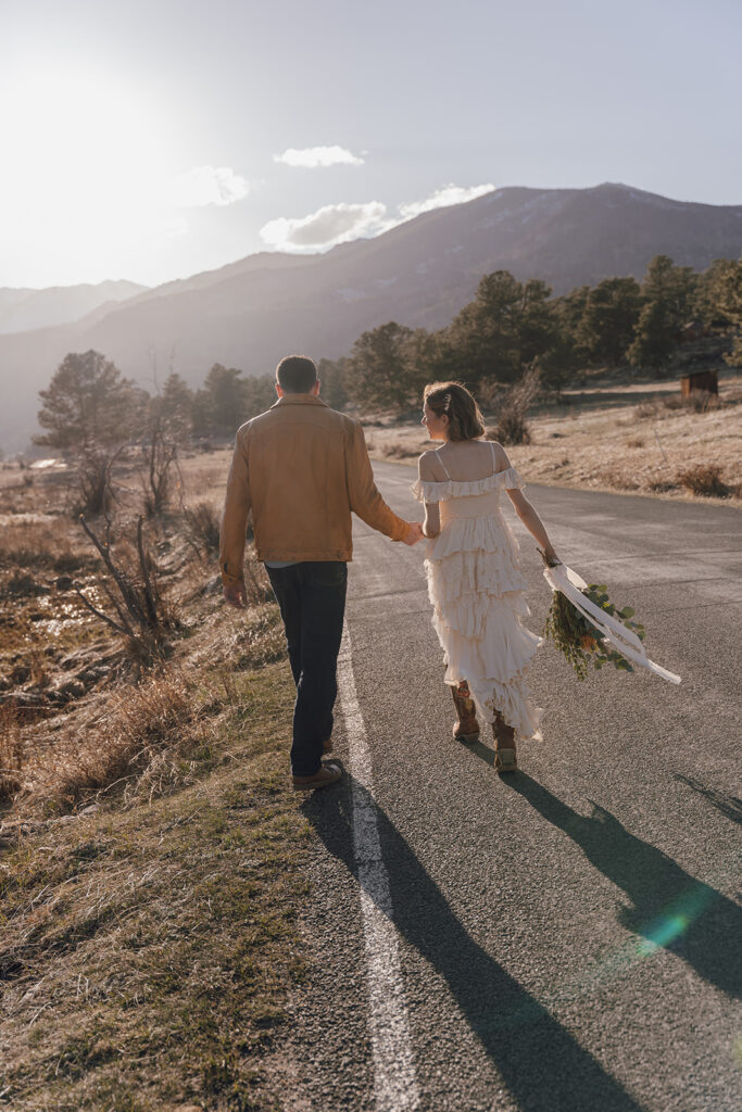 outdoor wedding bridals in estes park colorado