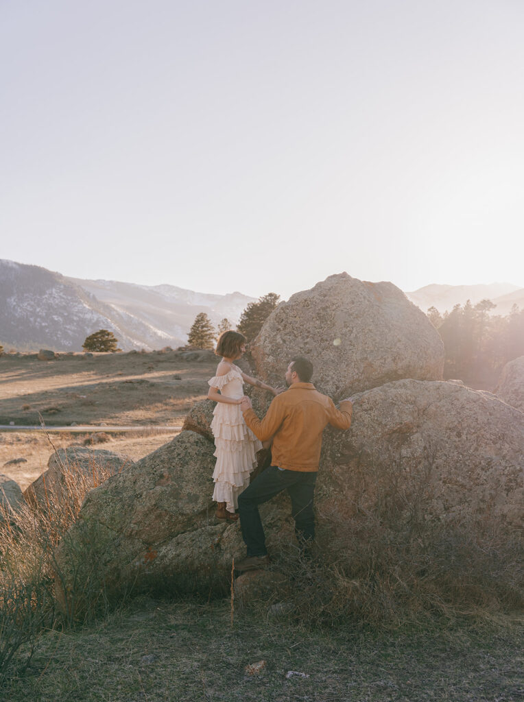 documentary style wedding photos in estes park mountain bridal portraits