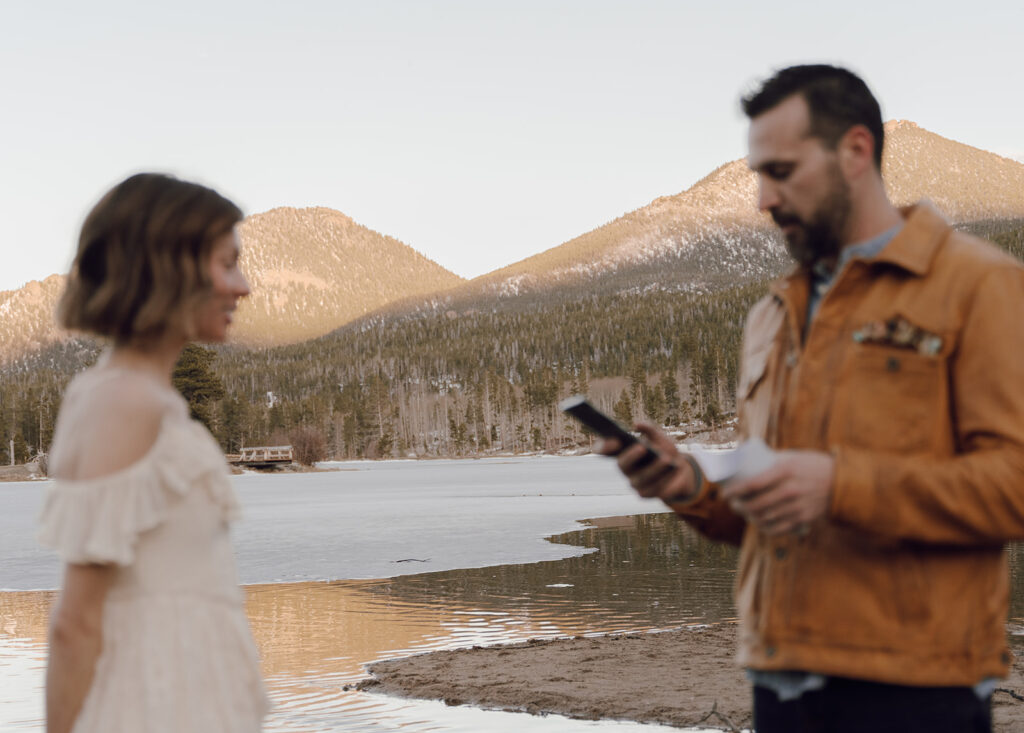 documentary style wedding photography in rocky mountain national park