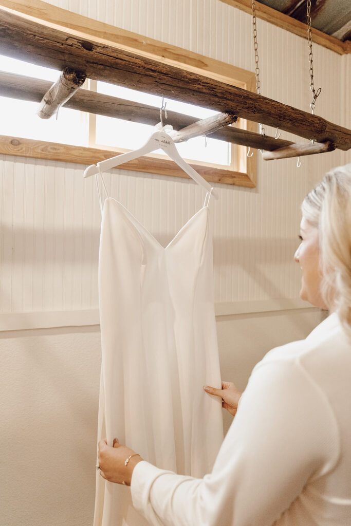 bride getting ready for wedding ceremony