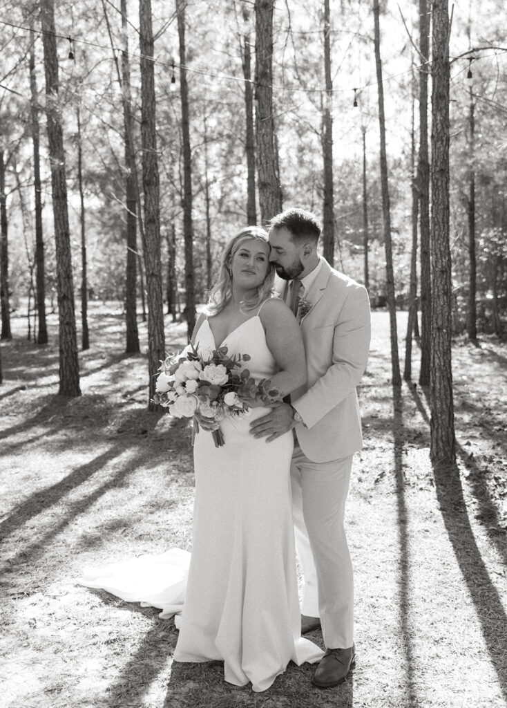 outdoor bridal portraits with bride and groom