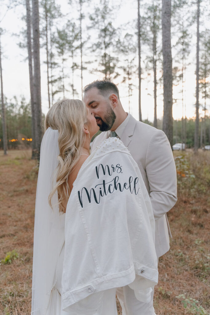 sunset portraits with bride and groom golden hour wedding photos the homestead barn