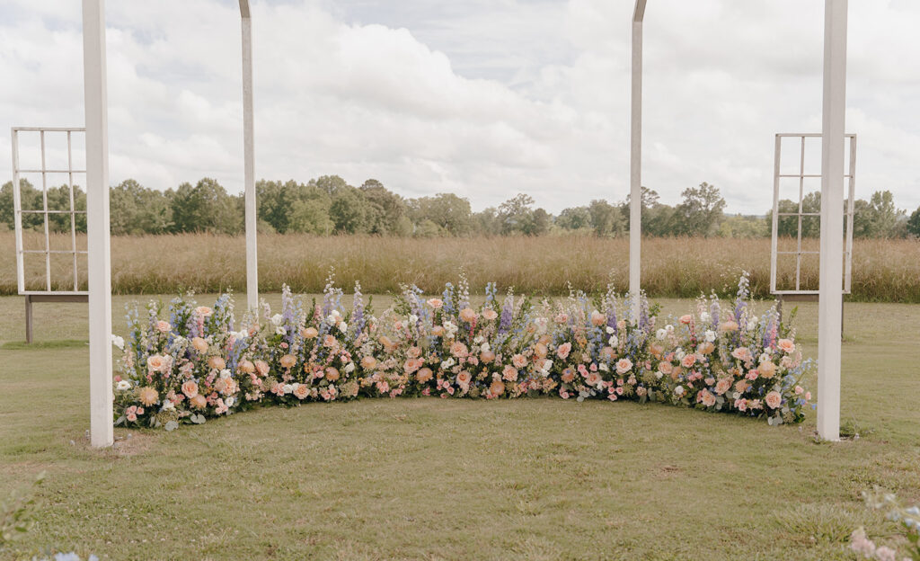 spring wedding florals arrangement wild daisy farm venue