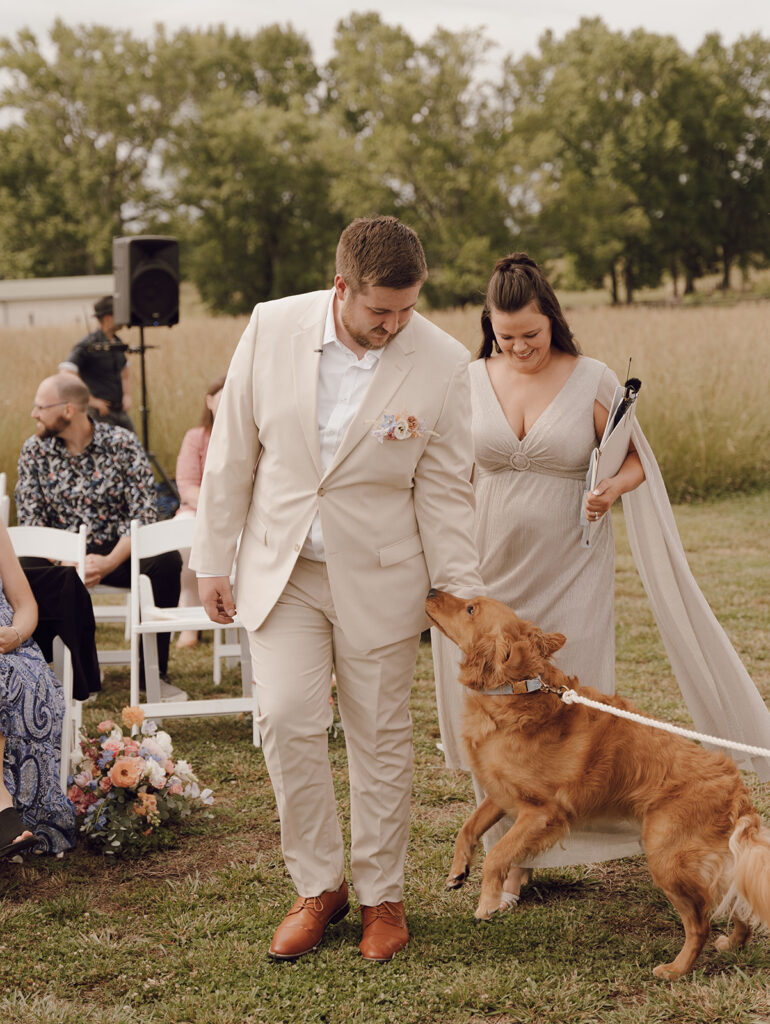 wedding ceremony with dogs in georgia