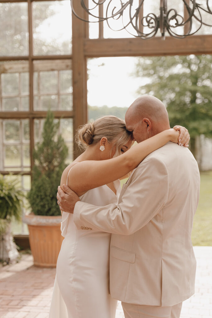 father daughter first dance spring wedding reception