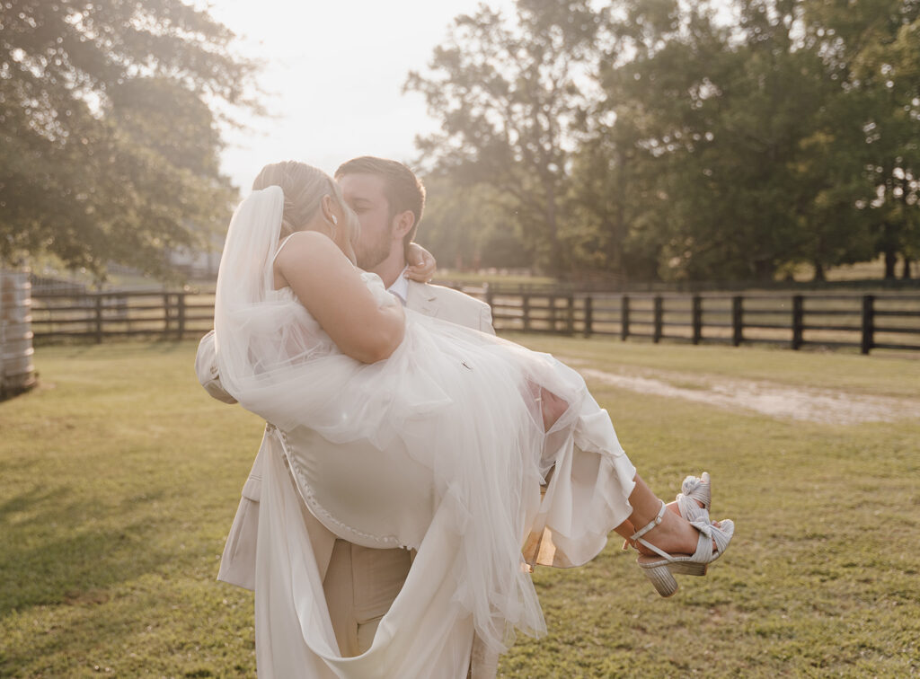 documentary style golden hour wedding bridals