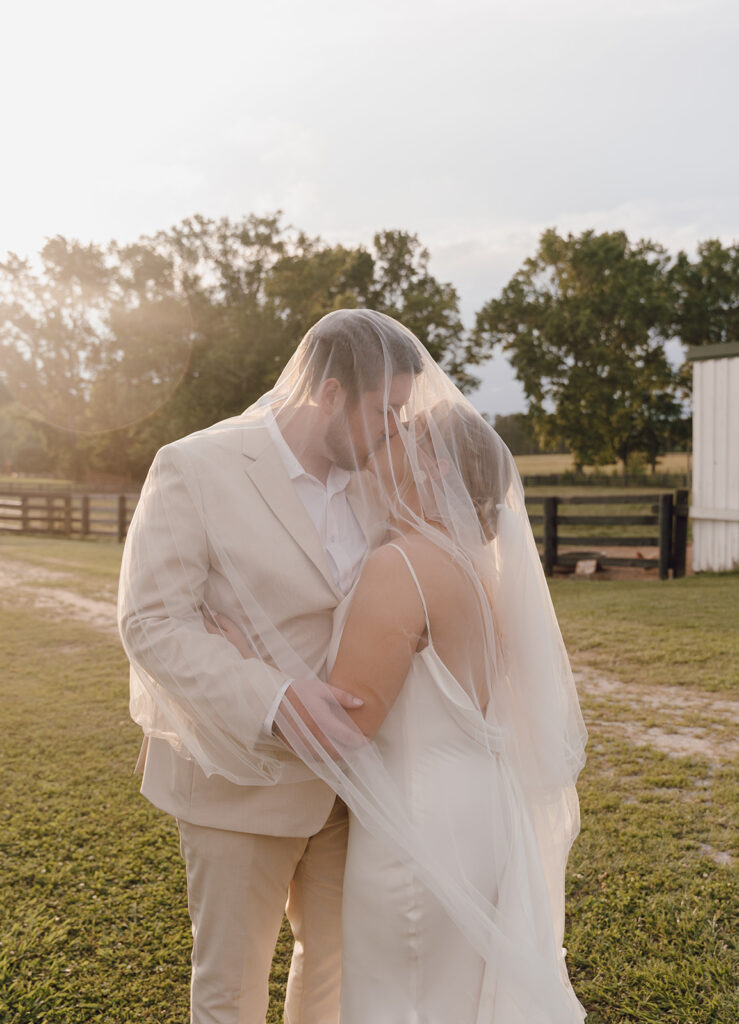 golden hour atlanta wedding photos bride and groom sunset portraits