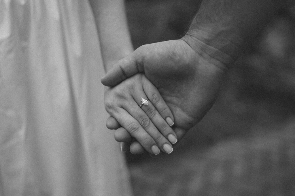 black and white engagement ring photos hannibal square