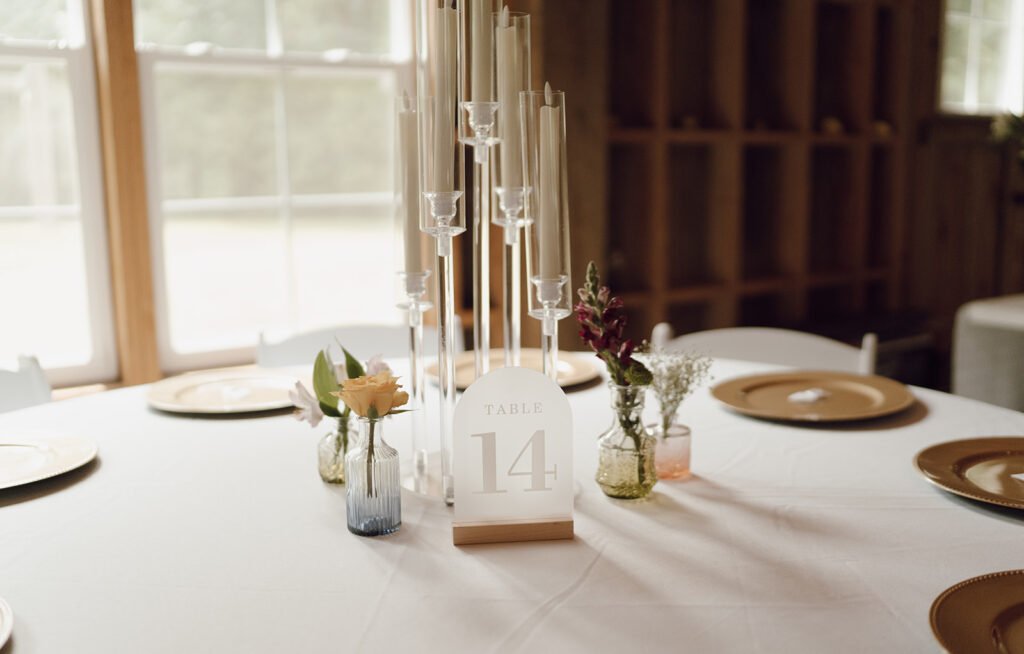 wedding reception table decor