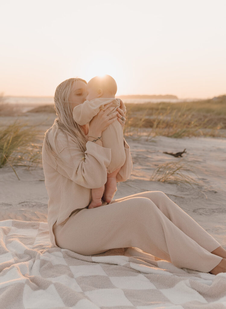 romantic couple photos with newborn baby documentary style