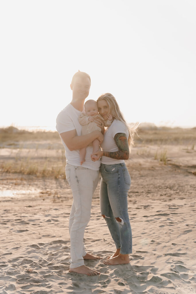 beach family photos at folly beach