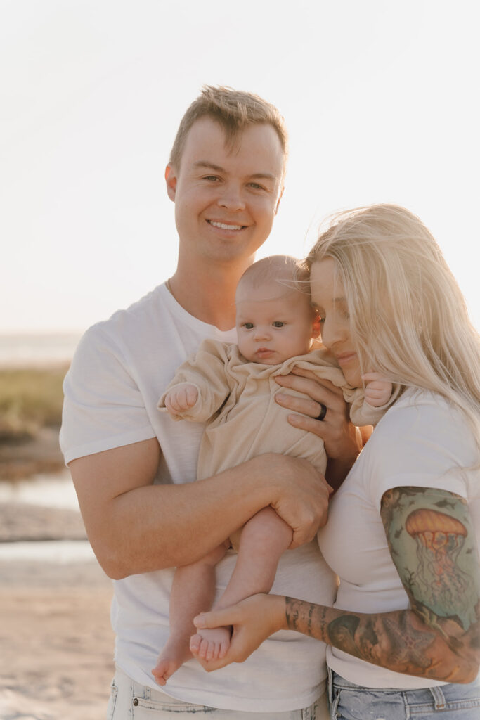 beach family photos at folly beach