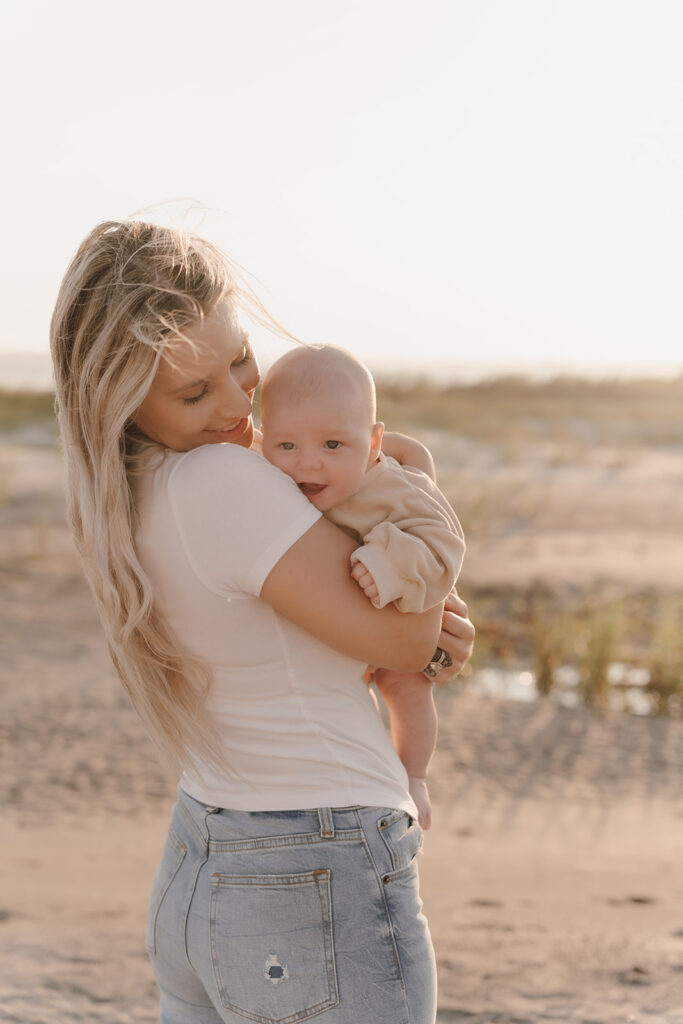 documentary style sunset family photos in south Carolina