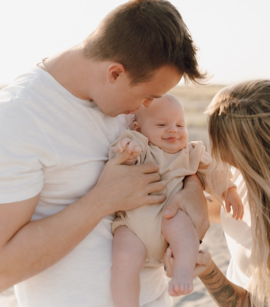 beach family photos at folly beach