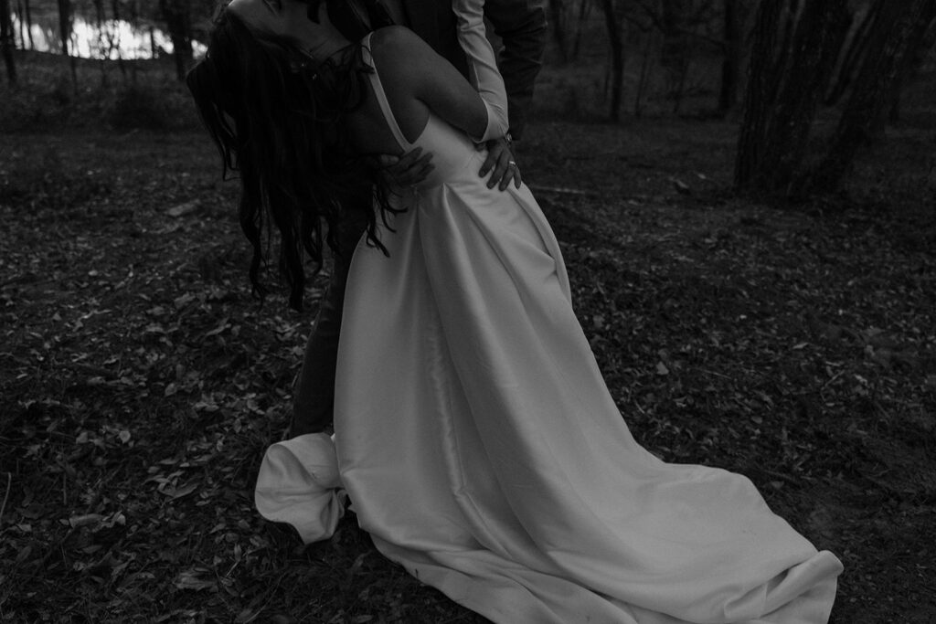 black and white documentary style wedding photos