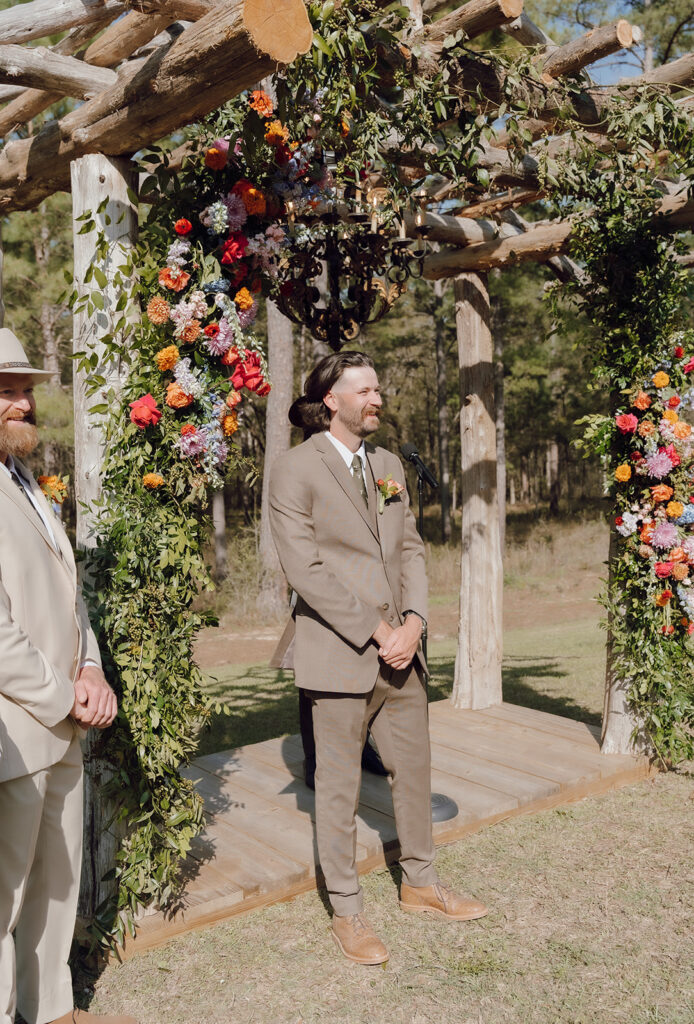 bright outdoor wedding ceremony