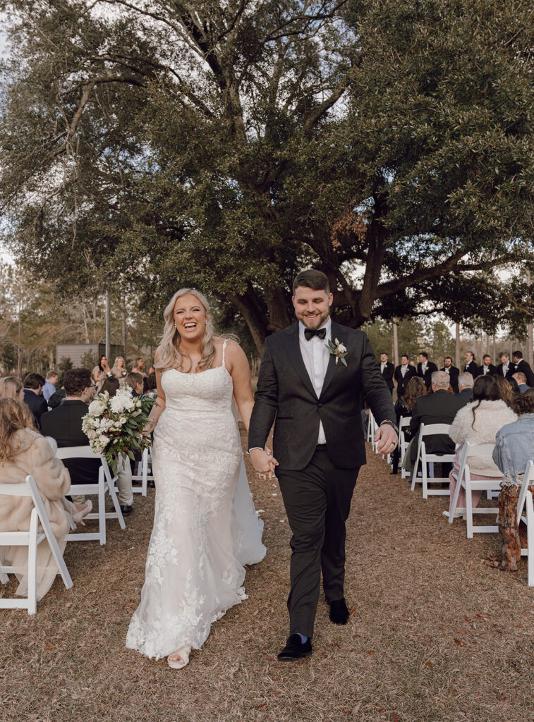 an outdoor winter wedding in florida documentary style