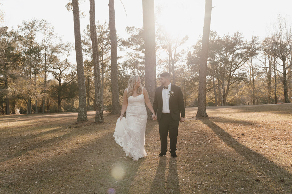 sunset wedding portraits bride and groom wedding photos during golden hour
