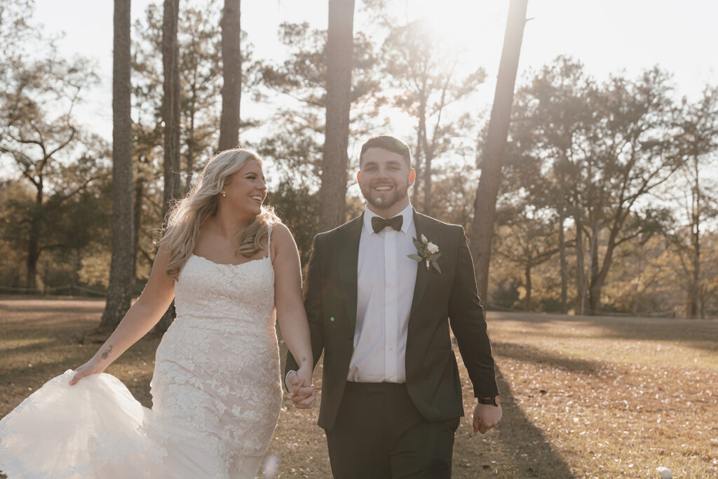 sunset wedding portraits bride and groom wedding photos during golden hour