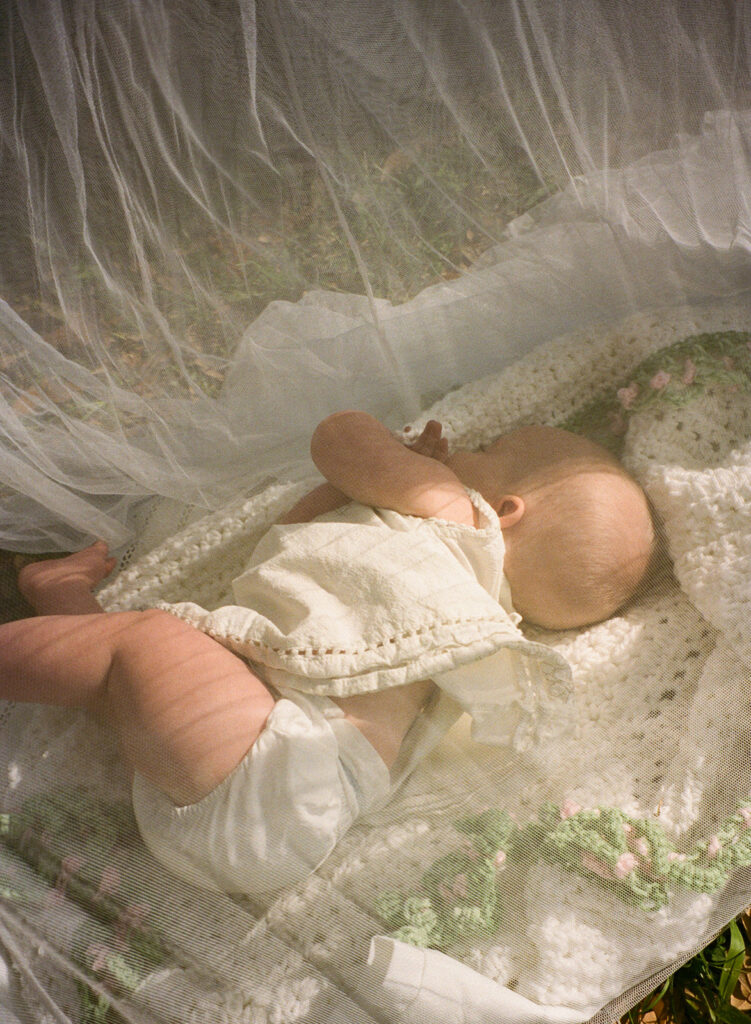 baby photoshoot outdoors in Tallahassee