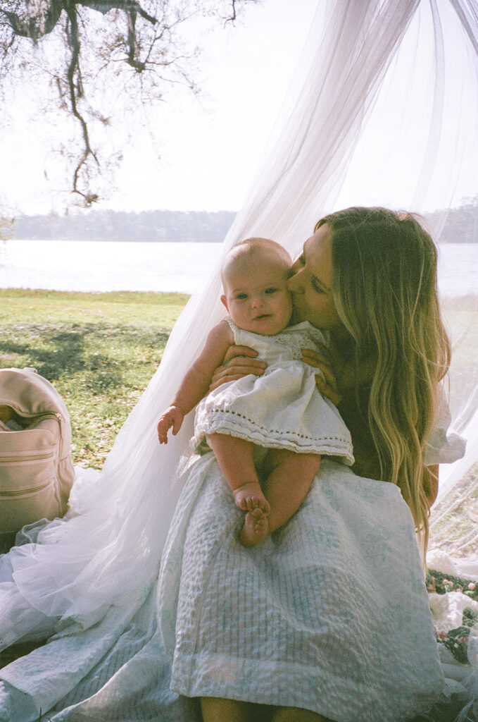 baby photoshoot outdoors in Tallahassee