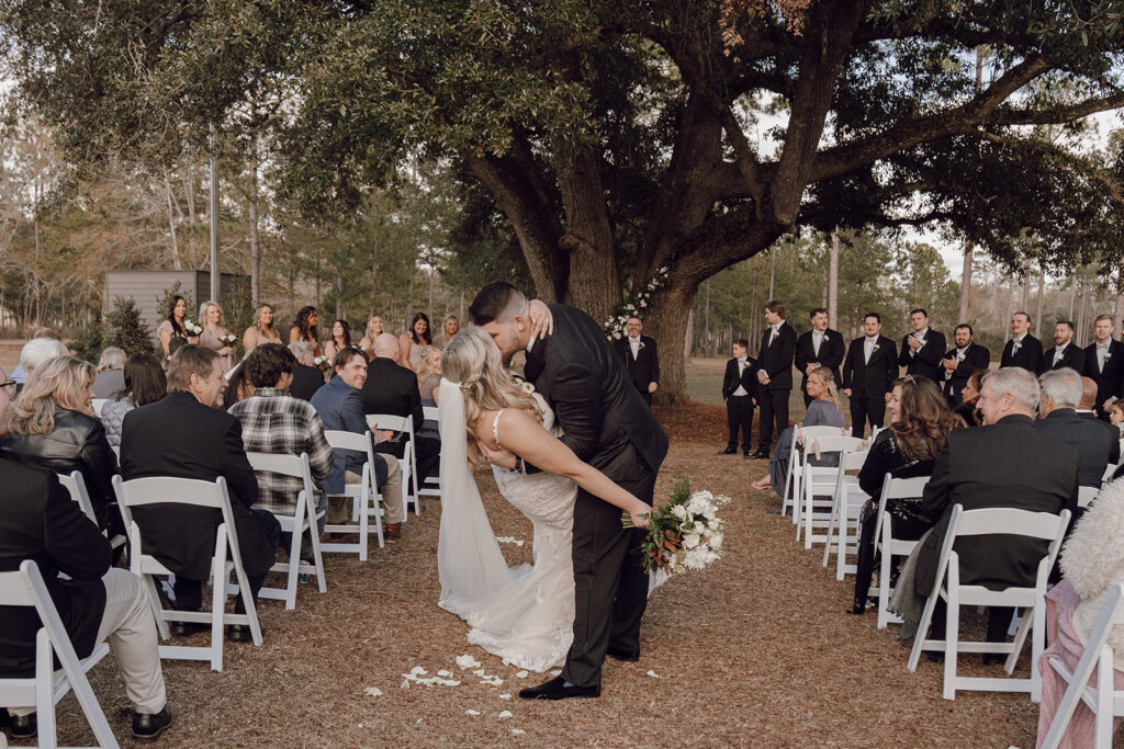 an outdoor winter wedding in florida documentary style