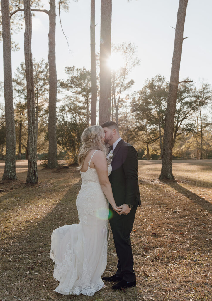 sunset wedding portraits bride and groom wedding photos during golden hour
