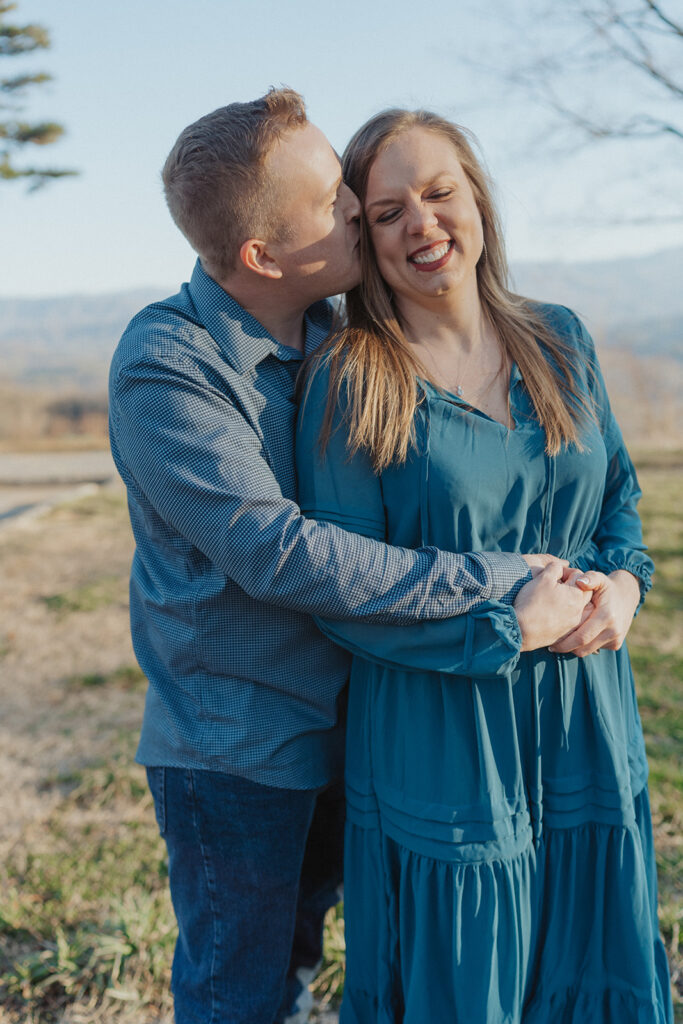 Great Smoky Mountain Engagement Photos in Foothills Parkway