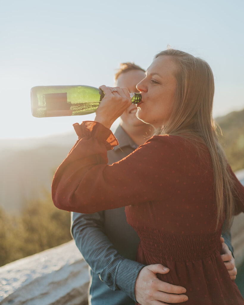 Great Smoky Mountain Engagement Photos in Foothills Parkway