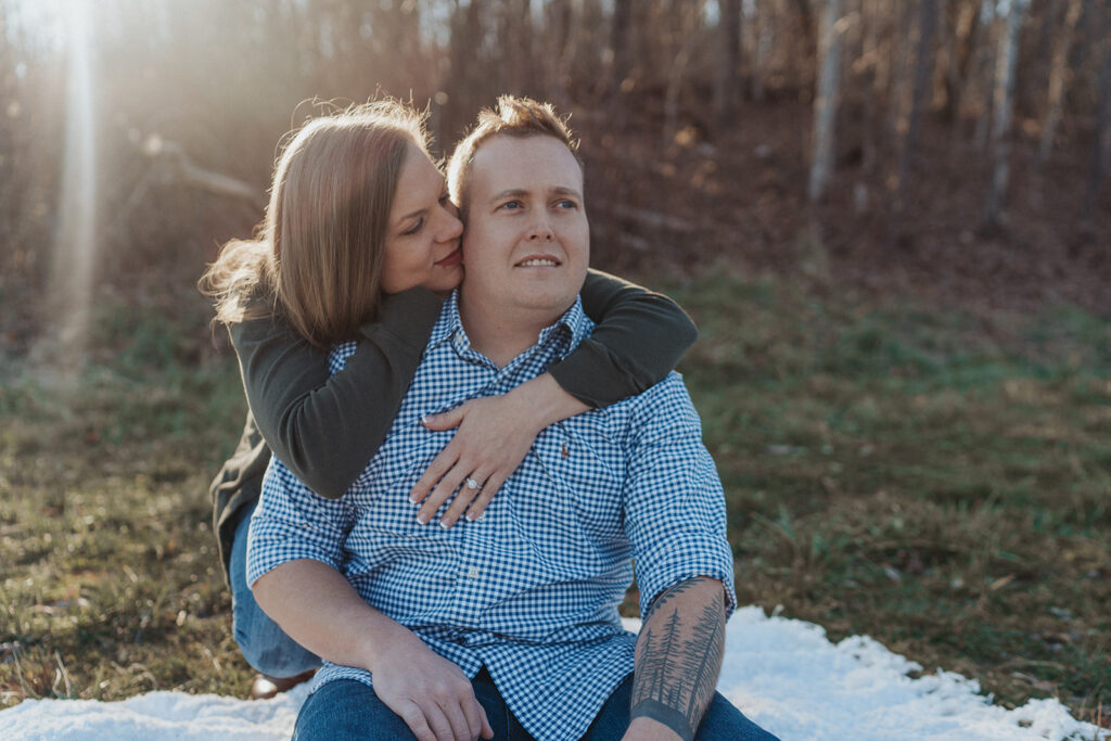 sunset couple photos in foothills parkway