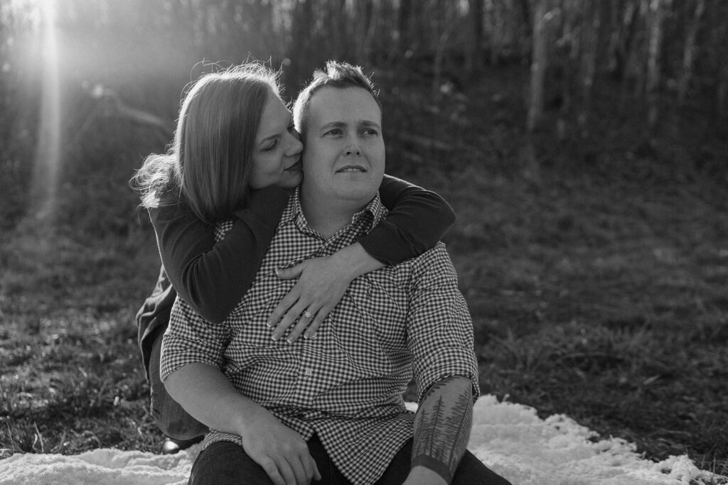 Great Smoky Mountain Engagement Photos in Foothills Parkway