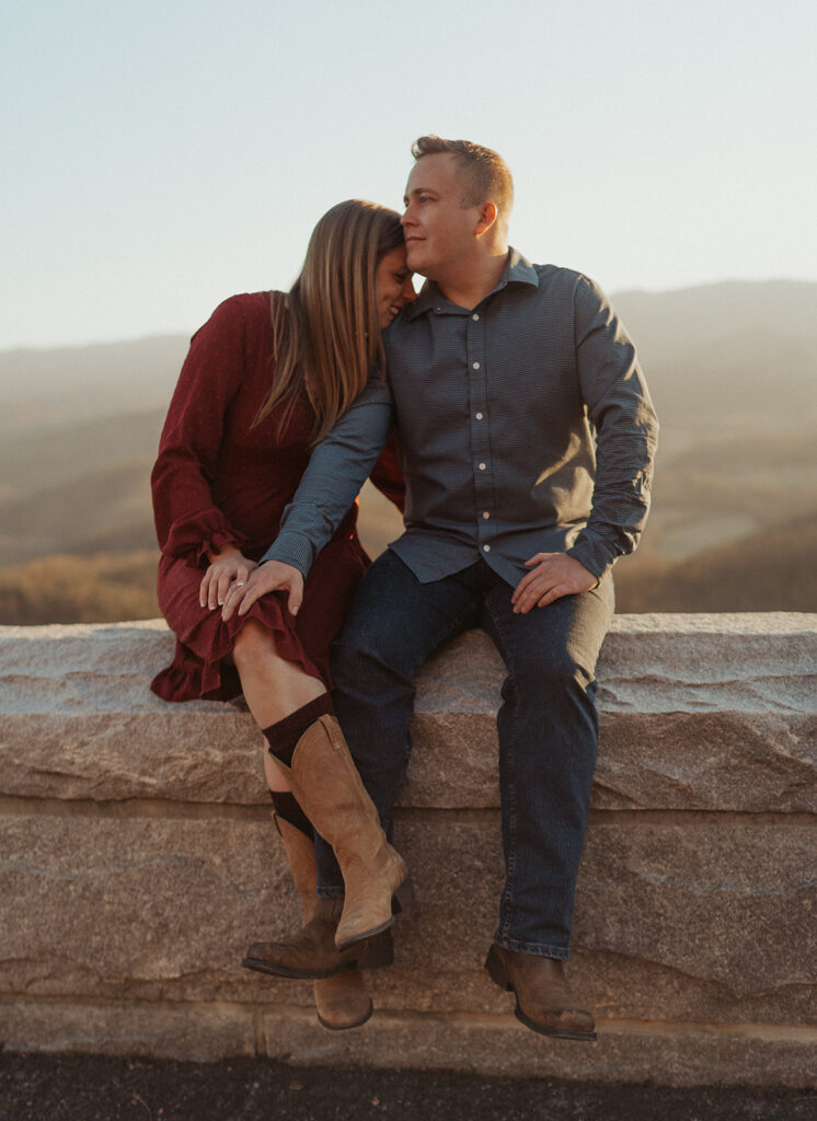 foothills parkway engagement photos Tennessee couples photographer