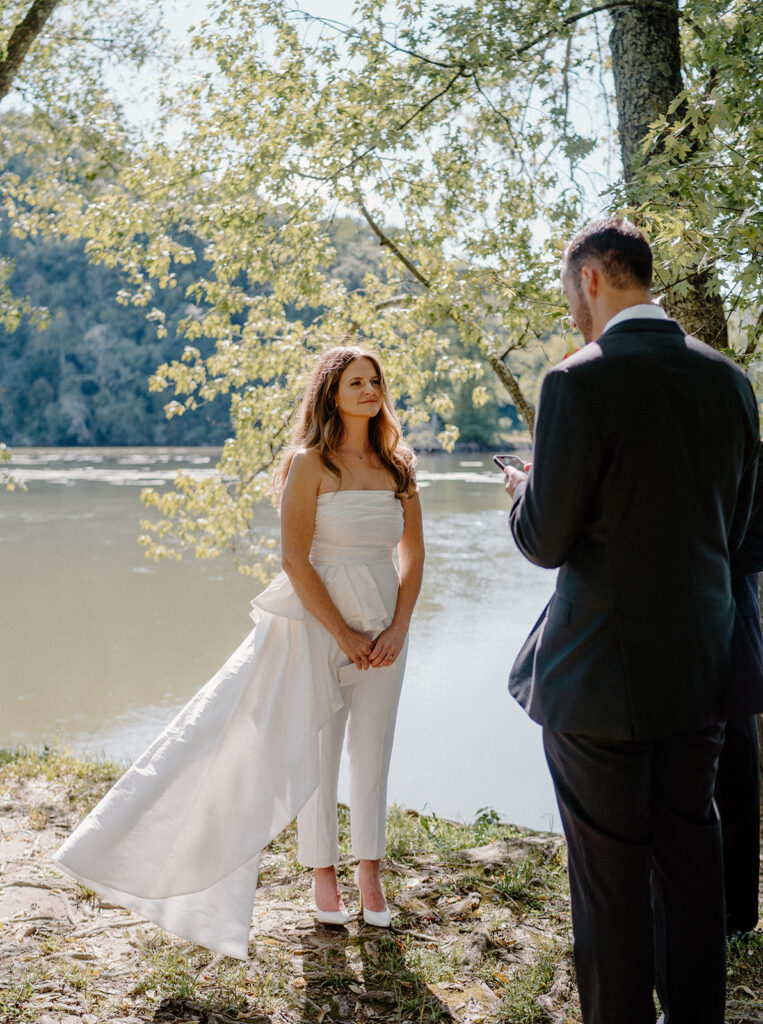intimate outdoor wedding ceremony in tennessee