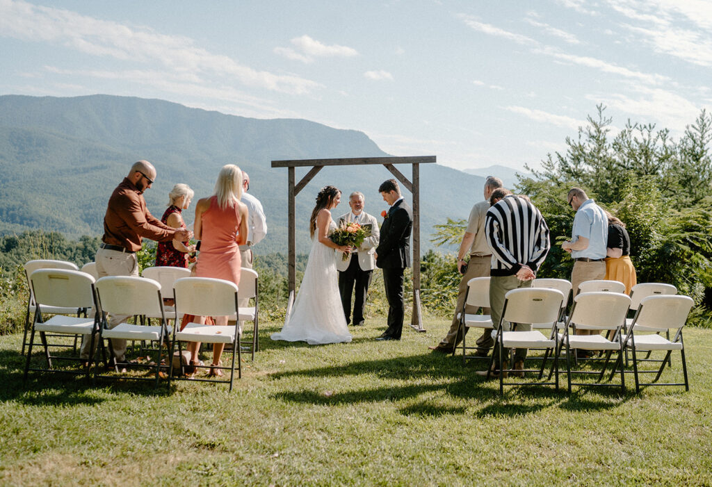 Intimate Mountaintop Wedding in Gatlinburg TN Surrounded by Loved Ones